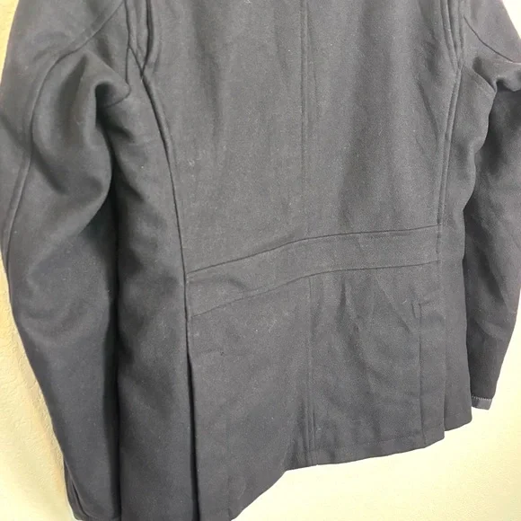 Barbour Barkston Deep Navy Wool Blend Men’s Jacket Small to Medium Heritage - Picture 4 of 16